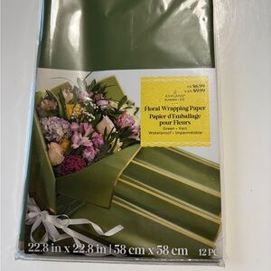 Ashland Green Floral Wrapping Paper